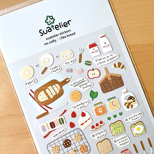 Suatelier貼紙—I Like Bread