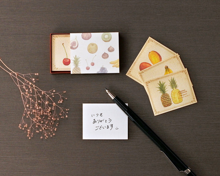 Mocolier圖鑑風留言卡—水果 (小,共20張)