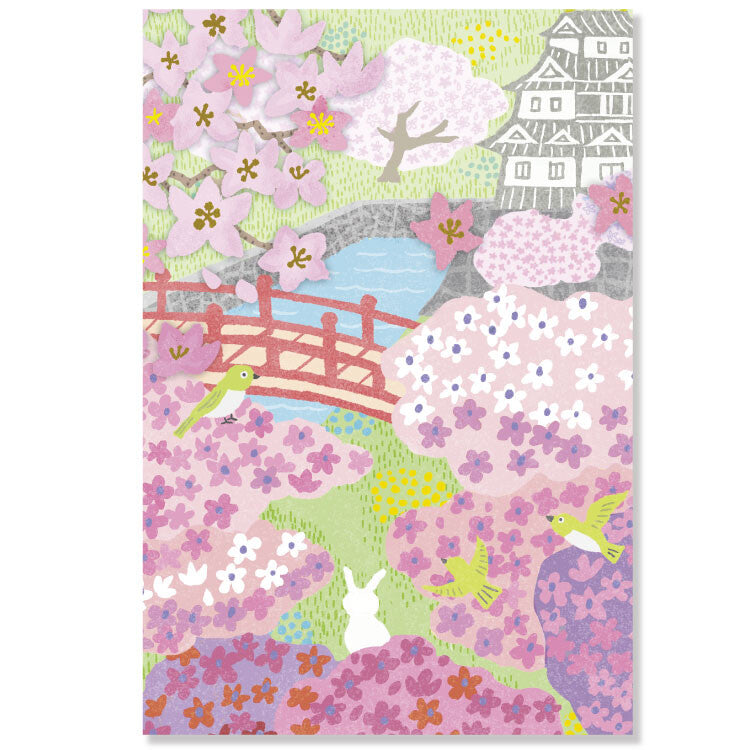 日本春季風景明信片