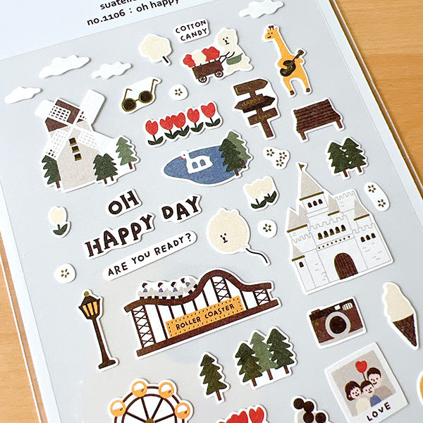 Suatelier貼紙—Oh Happy Day
