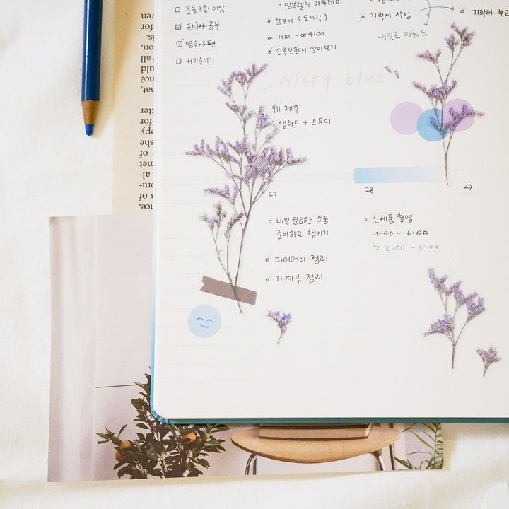 Appree仿真押花貼紙—Misty Blue