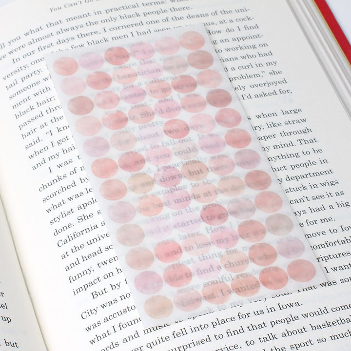 半透明圓點貼紙—Dawn Sea (一包六張)