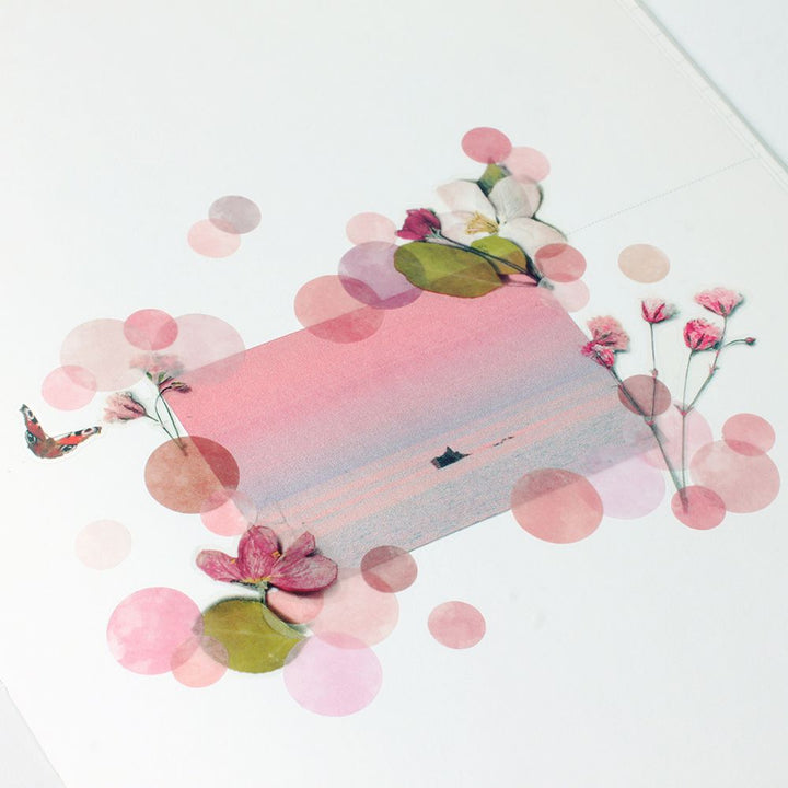 半透明圓點貼紙—Dawn Sea (一包六張)