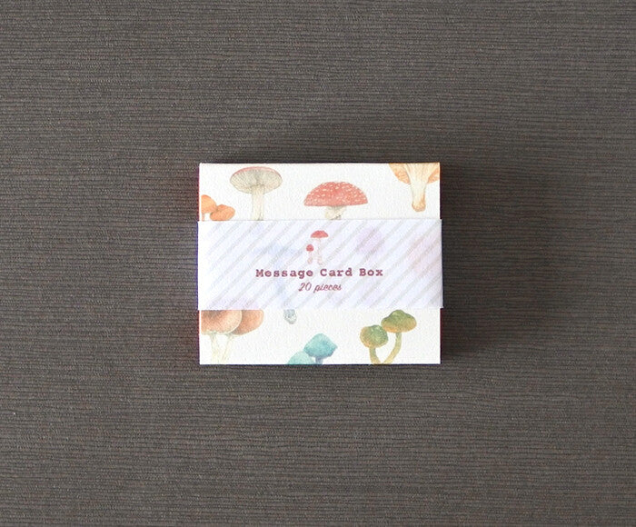 Mocolier圖鑑風留言卡—蘑菇 (小,共20張)