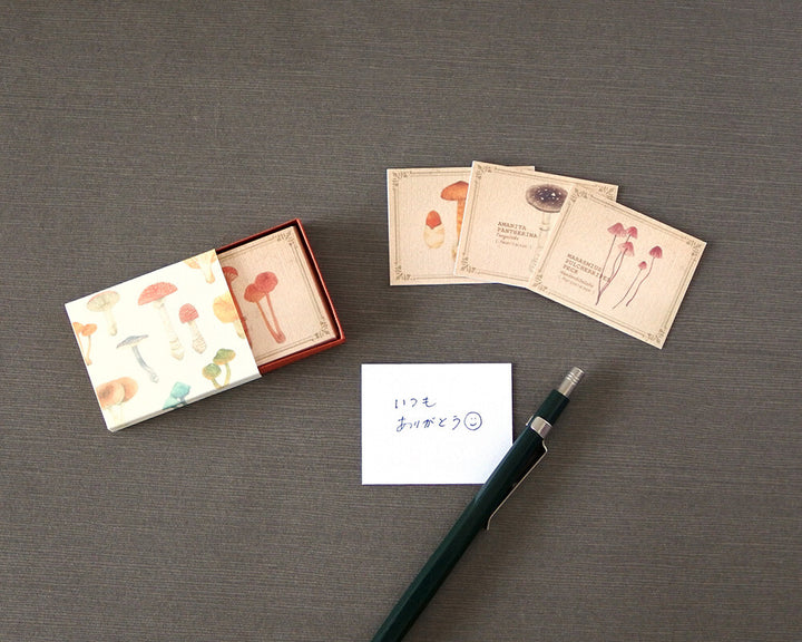 Mocolier圖鑑風留言卡—蘑菇 (小,共20張)