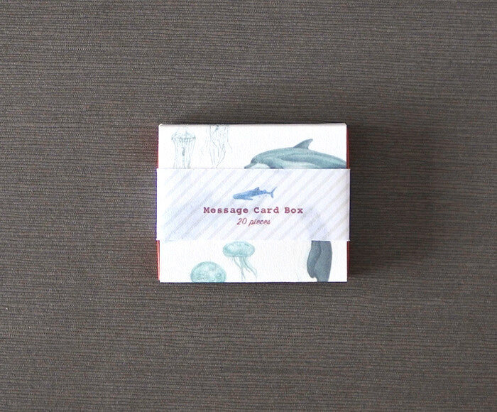 Mocolier圖鑑風留言卡—海洋生物 (小,共20張)