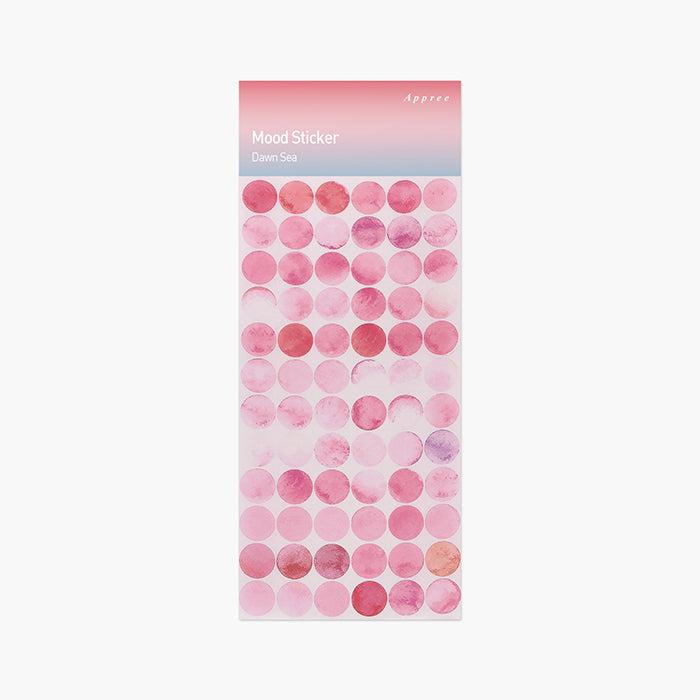 半透明圓點貼紙—Dawn Sea v.2 (一包六張)