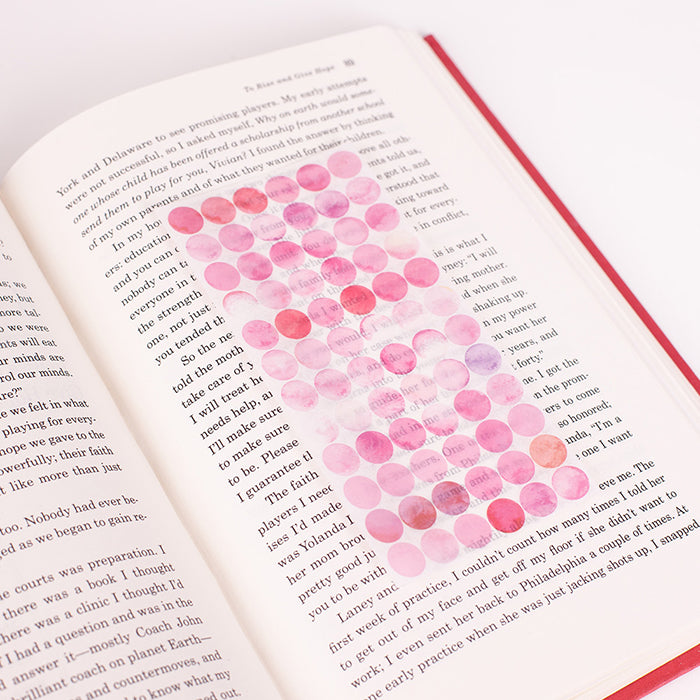 半透明圓點貼紙—Dawn Sea v.2 (一包六張)