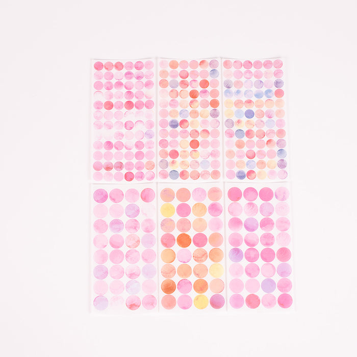 半透明圓點貼紙—Dawn Sea v.2 (一包六張)