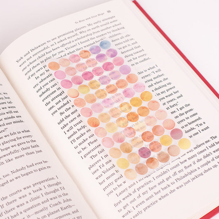 半透明圓點貼紙—Sunrise Sea v.2 (一包六張)