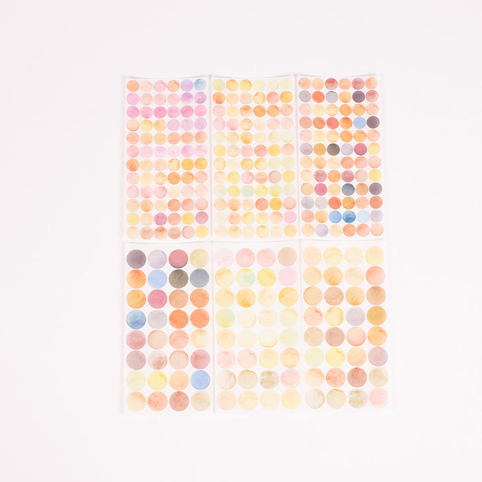 半透明圓點貼紙—Sunrise Sea v.2 (一包六張)