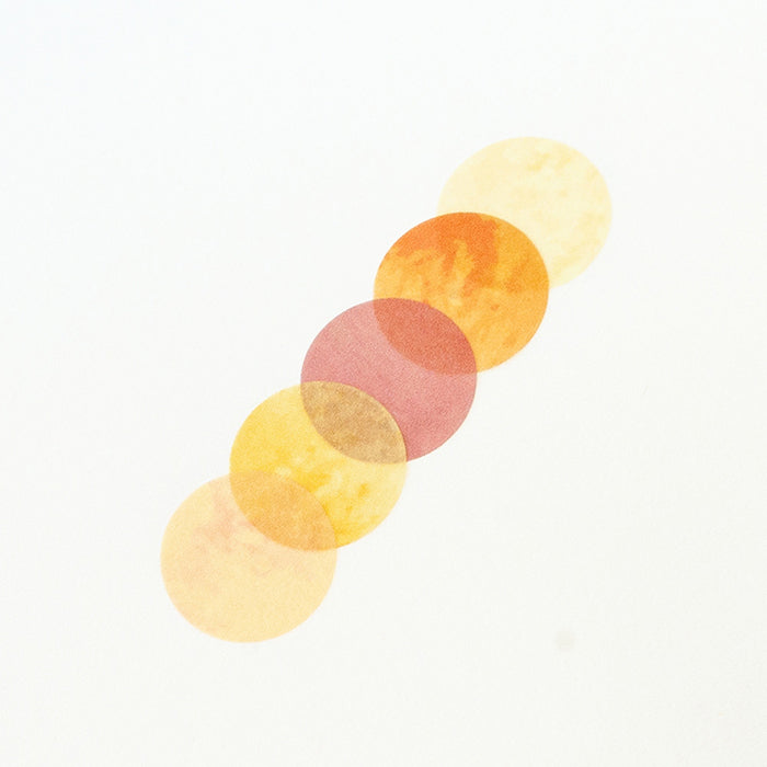 半透明圓點貼紙—Sunrise Sea v.2 (一包六張)
