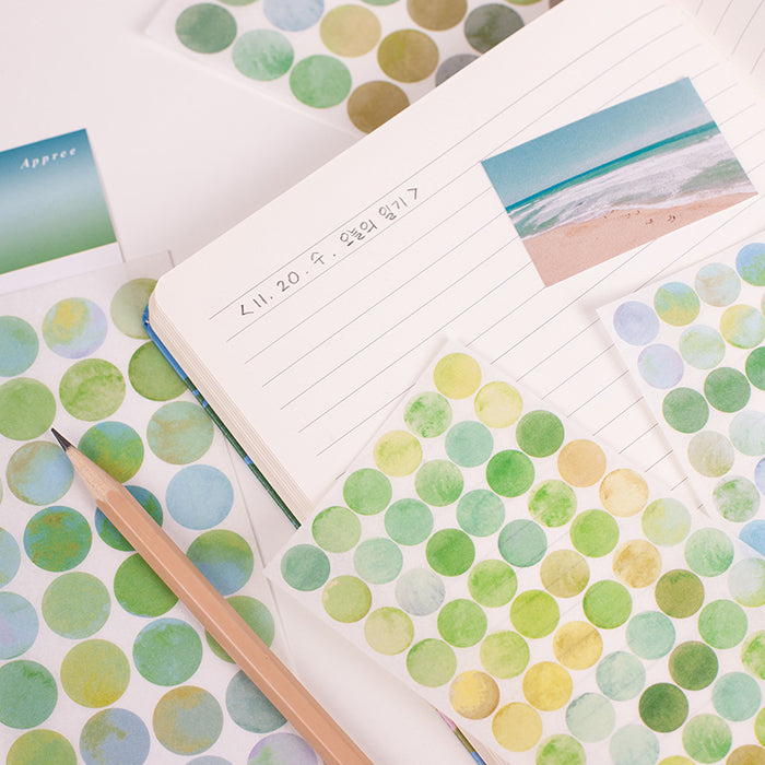 半透明圓點貼紙—Day Sea v.2 (一包六張)