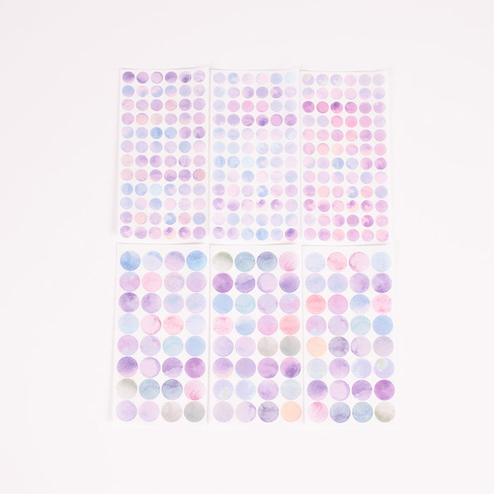 半透明圓點貼紙—Sunset Sea v.2 (一包六張)
