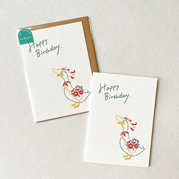 今野印刷—花束鴨子生日卡