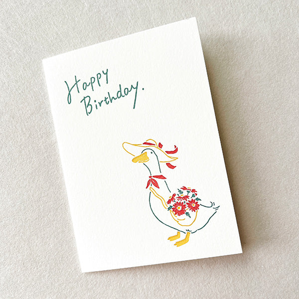 今野印刷—花束鴨子生日卡