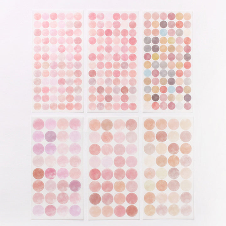 半透明圓點貼紙—Dawn Sea (一包六張)