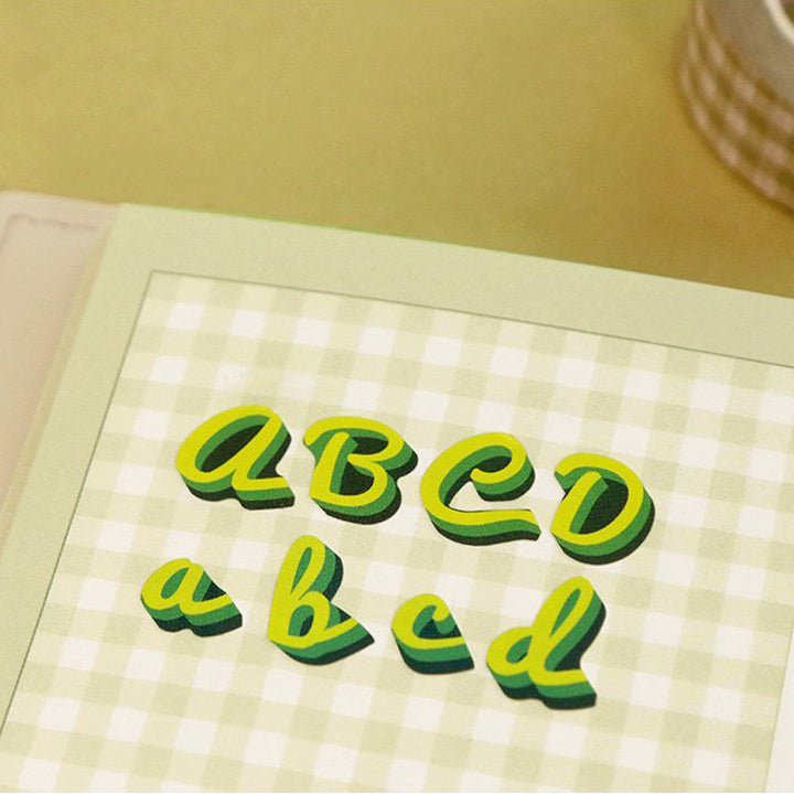 韓國Iconic雙色潦草字母+數字貼紙 (10張)