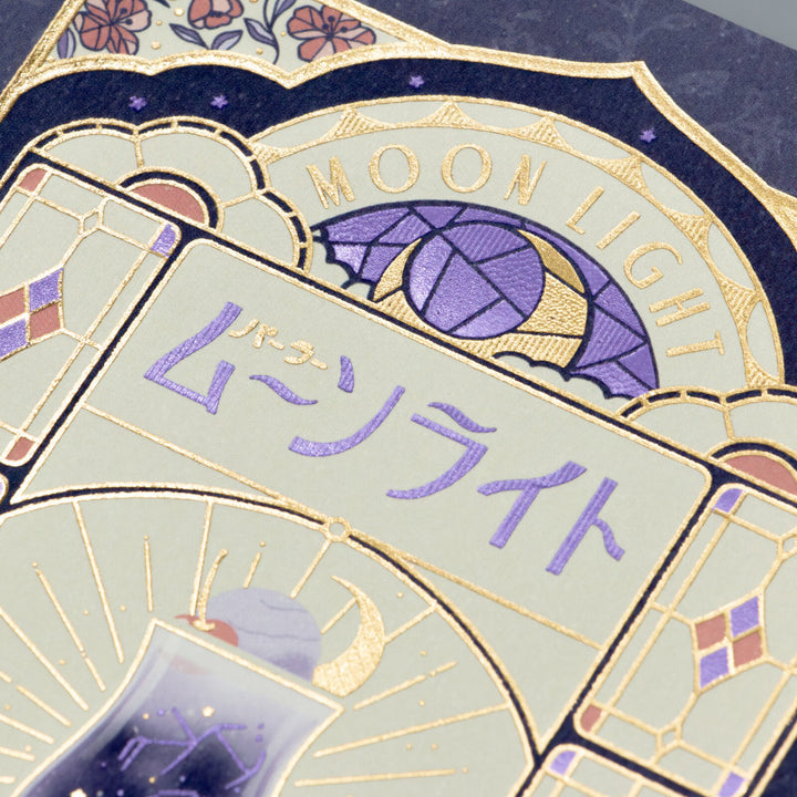 ROKKAKU x ob1toy箔押明信片－月光