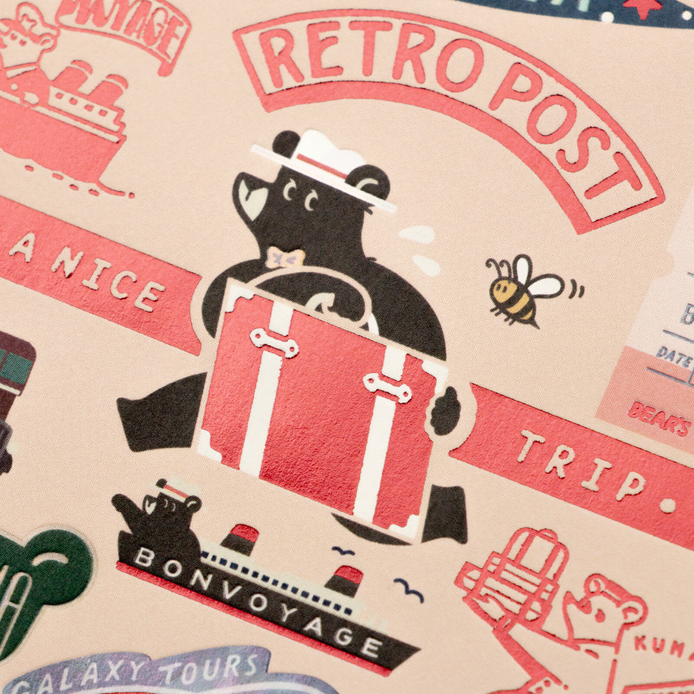 ROKKAKU x ob1toy箔押明信片－BEAR'S