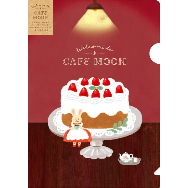 古川紙工Cafe Moon A5文件夾—兔子 x 草莓蛋糕