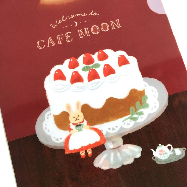 古川紙工Cafe Moon A5文件夾—兔子 x 草莓蛋糕