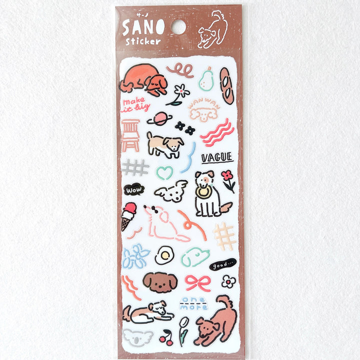 Mind Wave SANO透明貼紙—狗狗2
